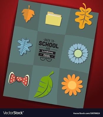 With backtoschool and leaf vector image