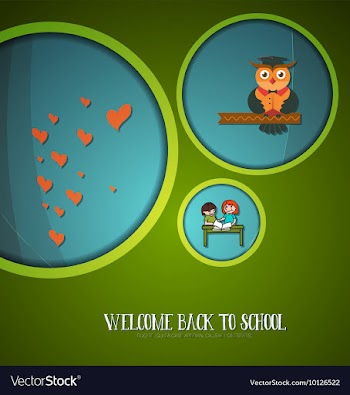 With backtoschool and owl vector image