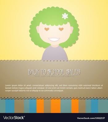 With backtoschool and student vector image