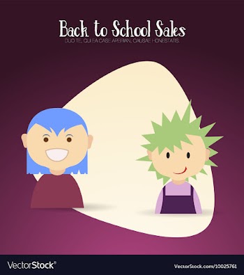 With backtoschool and student vector image