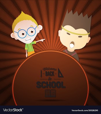 With backtoschool and student vector image