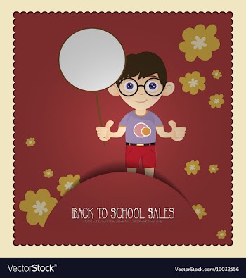 With backtoschool and student vector image
