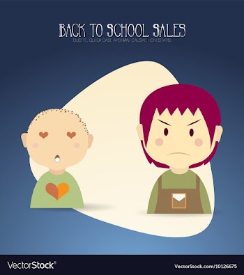 With backtoschool and student vector image