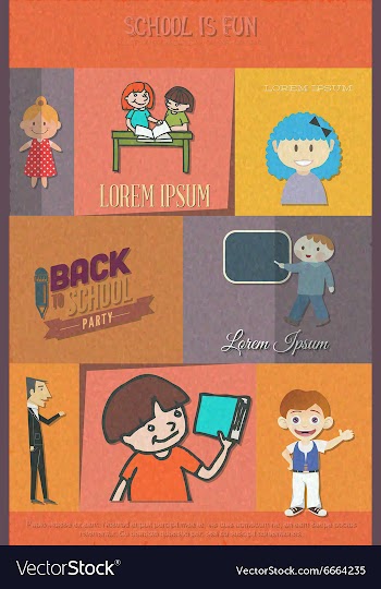 With backtoschool and student vector image