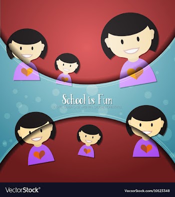 With backtoschool and teacher vector image