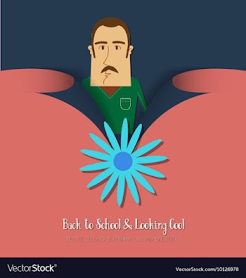 With backtoschool and teacher vector image