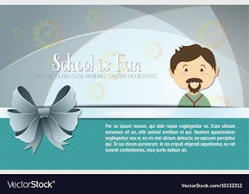 With backtoschool and teacher vector image