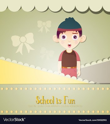 With backtoschool and test vector image