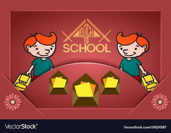 With backtoschool and test vector image
