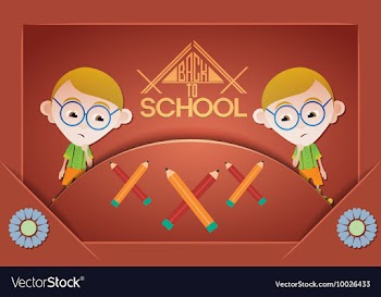 With backtoschool and test vector image