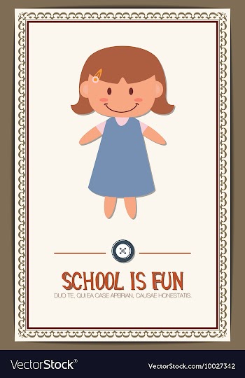 With backtoschool and test vector image