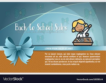 With backtoschool and test vector image