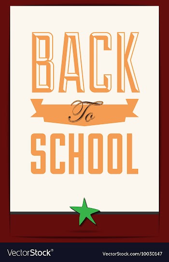 With backtoschool and test vector image