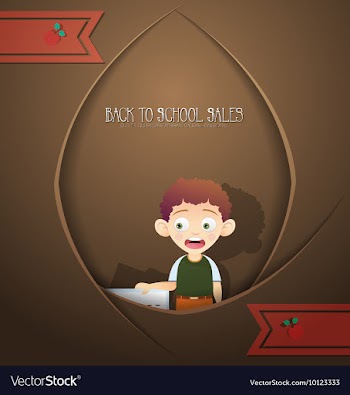 With backtoschool and test vector image