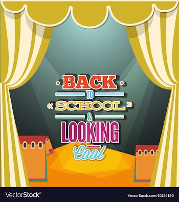 With backtoschool and test vector image