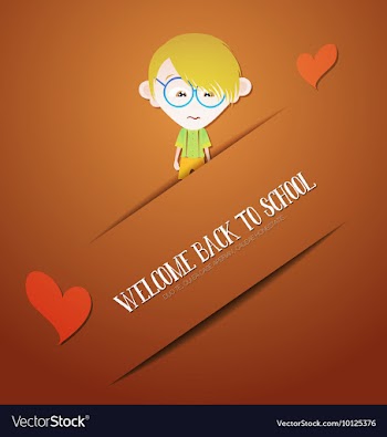 With backtoschool and test vector image