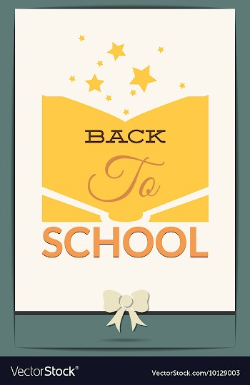 With backtoschool and test vector image