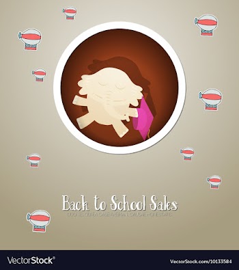 With backtoschool and test vector image