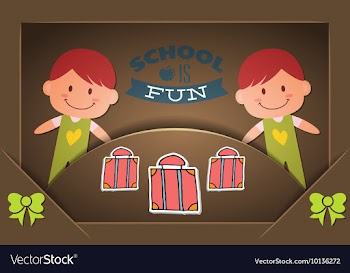 With backtoschool and test vector image