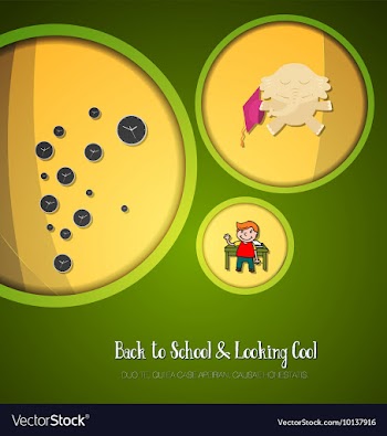With backtoschool and test vector image