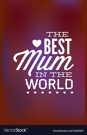 With best mum and vector image