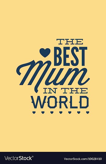 With best mum and vector image