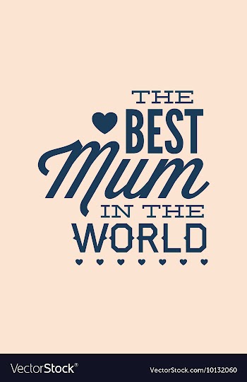 With best mum and vector image