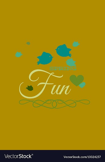 With birds and vector image
