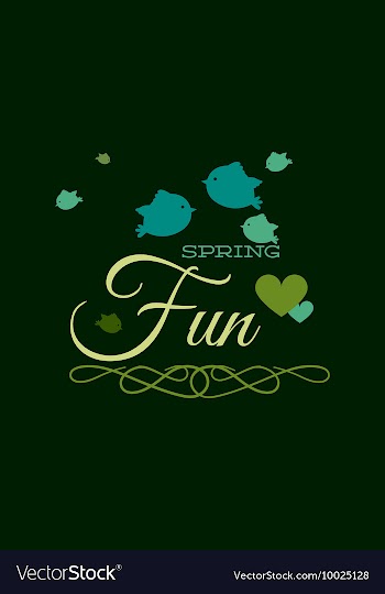 With birds and vector image