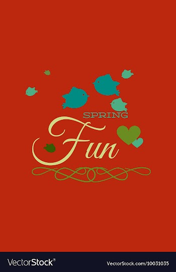 With birds and vector image