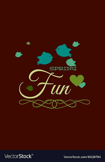 With birds and vector image