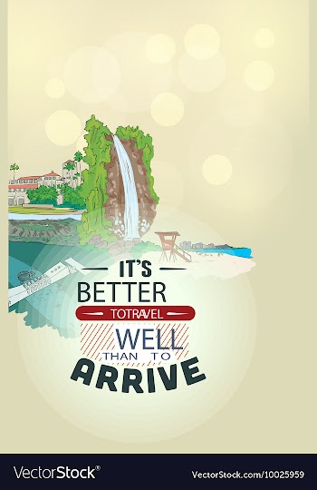 With buildings and monuments vector image