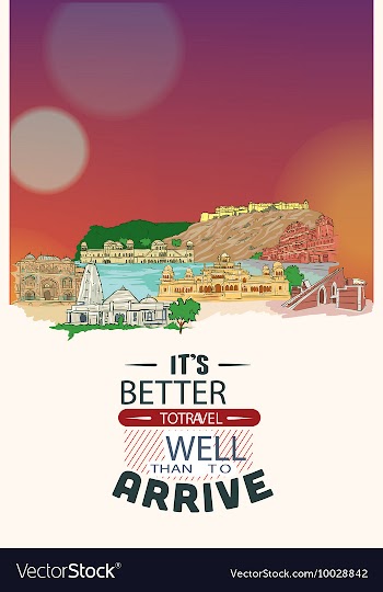 With buildings and monuments vector image