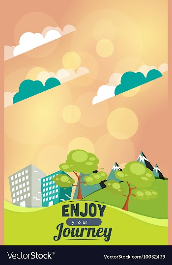 With buildings and monuments vector image