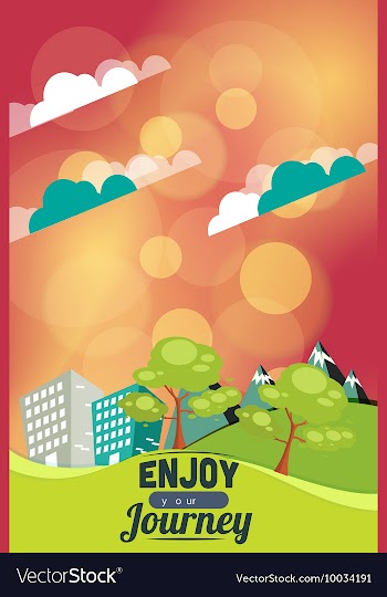 With buildings and monuments vector image