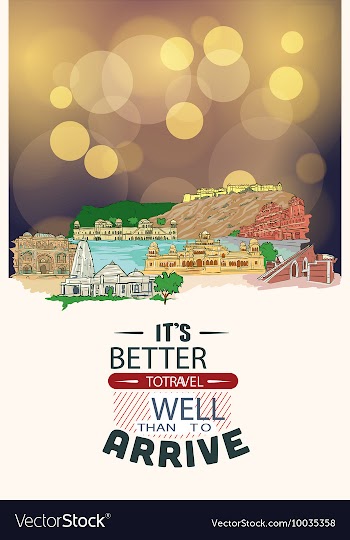 With buildings and monuments vector image
