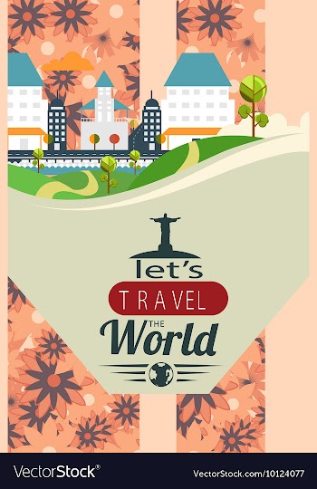With buildings and monuments vector image