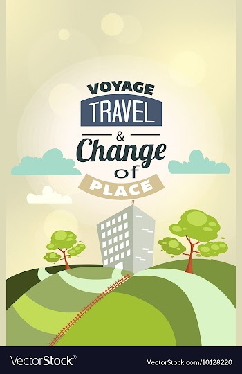 With buildings and monuments vector image