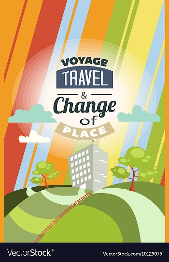 With buildings and monuments vector image