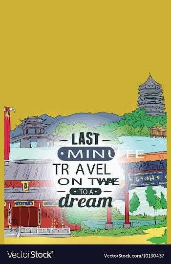 With buildings and monuments vector image