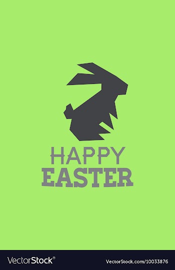 With bunny and vector image