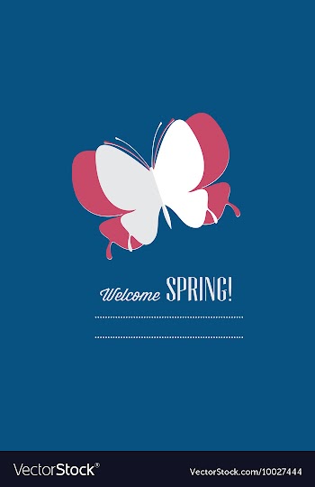 With butterfly and vector image