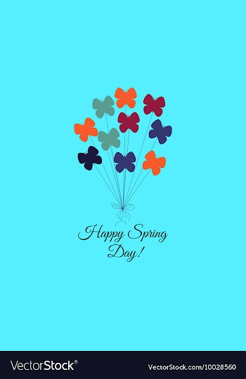With butterfly and vector image