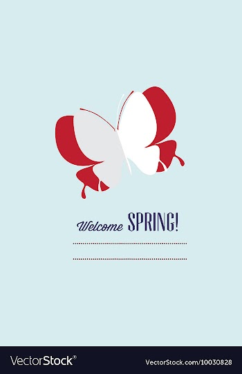 With butterfly and vector image