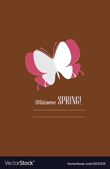 With butterfly and vector image
