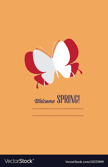 With butterfly and vector image