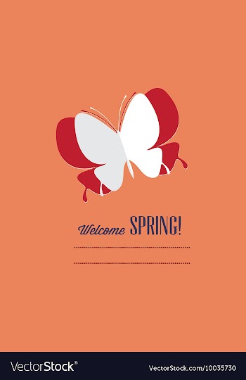 With butterfly and vector image