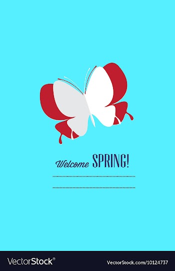 With butterfly and vector image