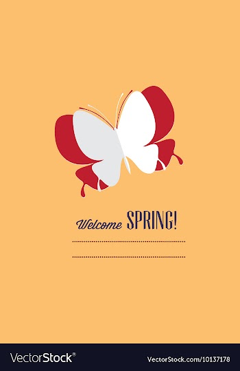 With butterfly and vector image