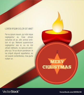 With christmas and candle vector image